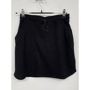 SUNDRY Sunday Short Drawstring Skirt Black Cotton Modal Size1‎